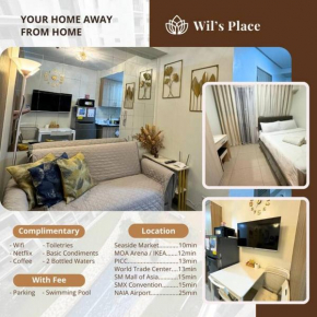 Cozy condo with balcony pool view Netflix and Wi-Fi near Mall of Asia